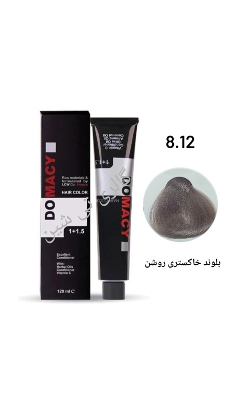 رنگ مو خاکستری ۸.۱۲ دوماسی ۱۲۰ میل DOMACY