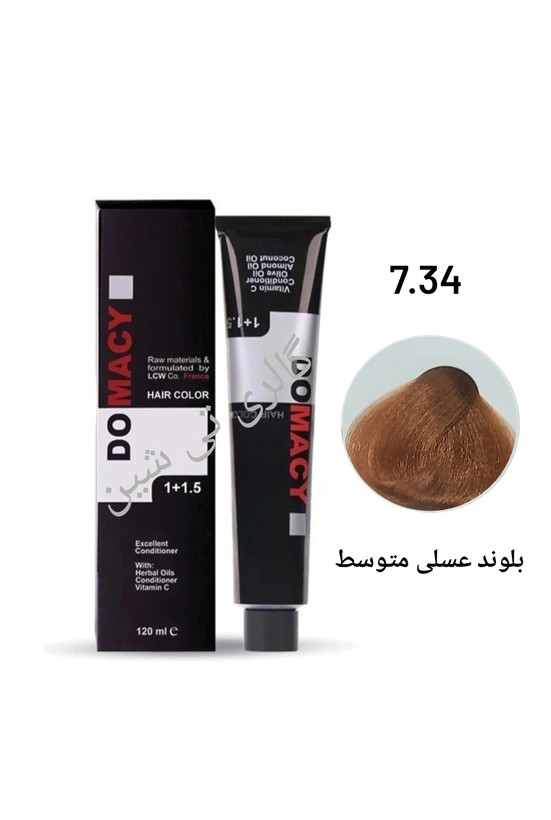رنگ مو عسلی ۷.۳۴ دوماسی ۱۲۰ میل DOMACY