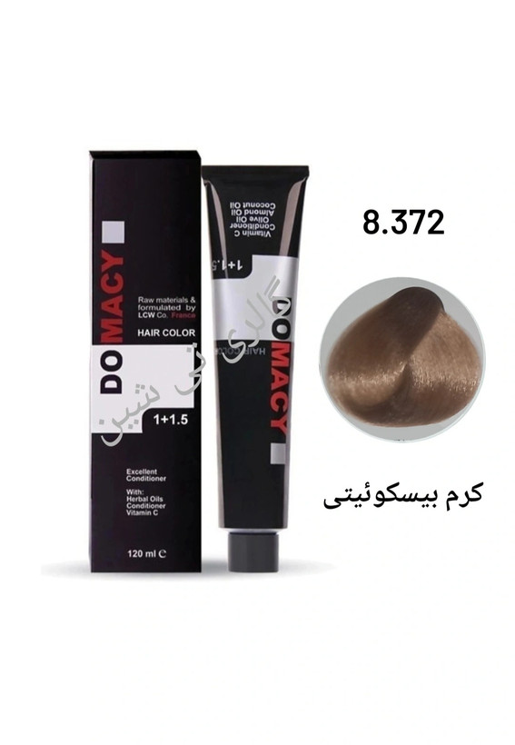 رنگ مو بیسکوئیتی ۸.۳۷۲ دوماسی ۱۲۰ میل DOMACY