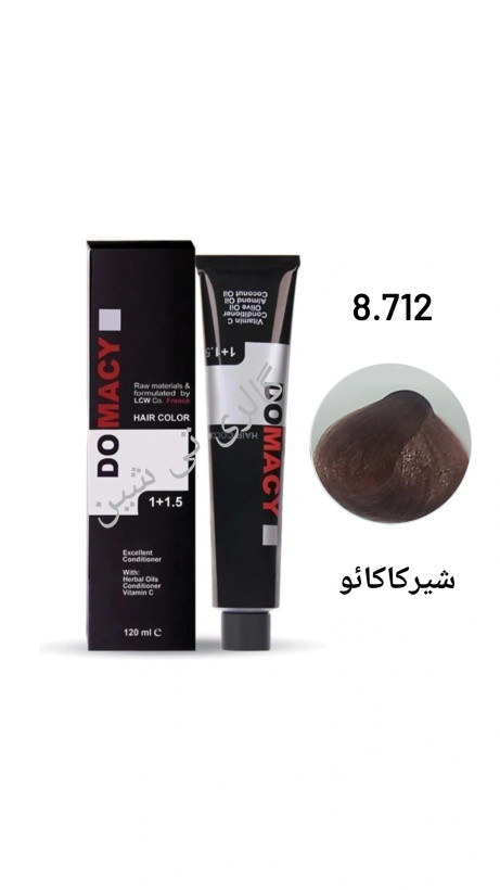 رنگ مو شیر کاکائویی ۸.۷۱۲ دوماسی ۱۲۰ میل DOMACY