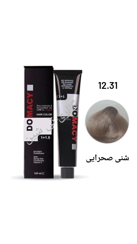 رنگ مو شنی صحرایی ۱۲.۳۱ دوماسی ۱۲۰ میل DOMACY