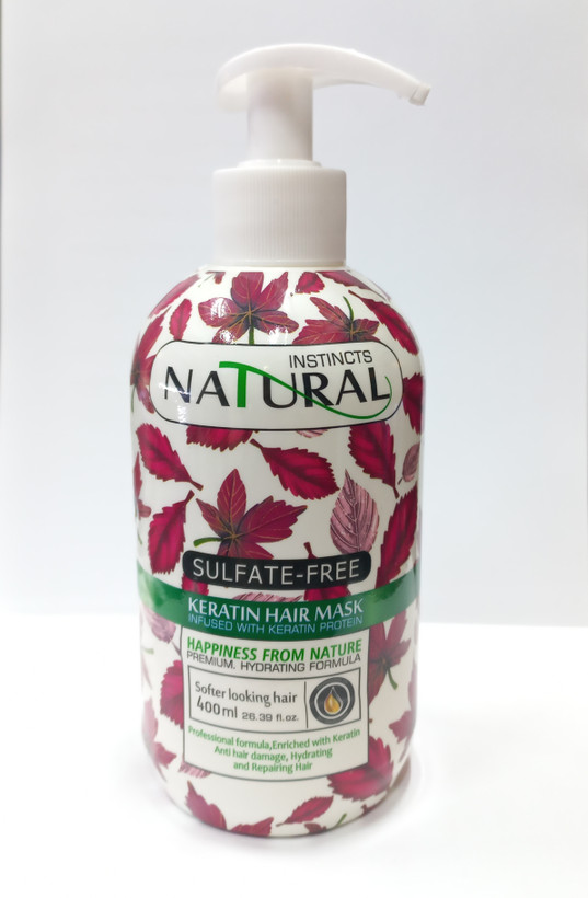 ماسک مو بدون سولفات کراتین نچرال با آبکشی ۴۰۰ میل Natural