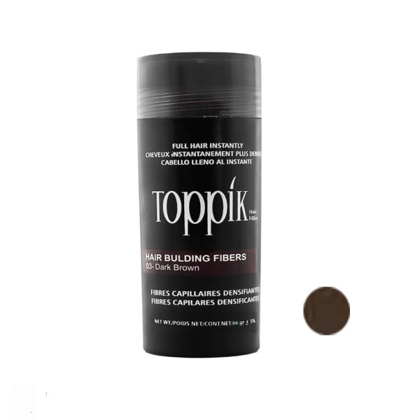 پودر پرپشت کننده مو قهوه ای تیره ۳ تاپیک TOPPIK