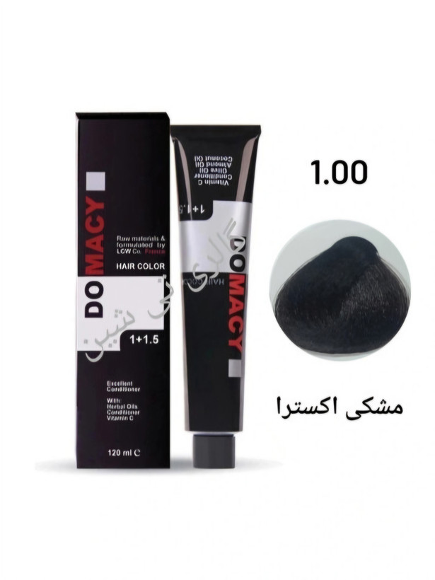 رنگ مو مشکی طبیعی ۱.۰۰ دوماسی ۱۲۰ میل DOMACY